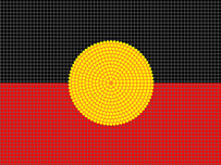 Indigenous flag dot painting small