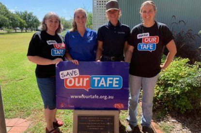 TAFE staff and entering marks into the EBS system